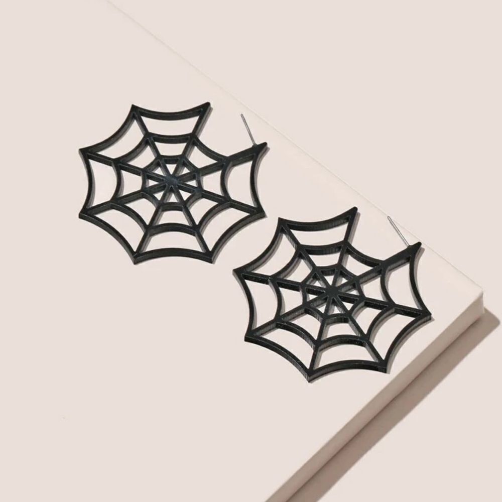 Spider Web Earrings  - Picture 2 of 3